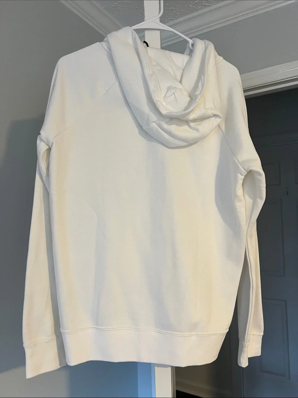 Nike white  Zip-Up Hoodie with Black Swoosh
